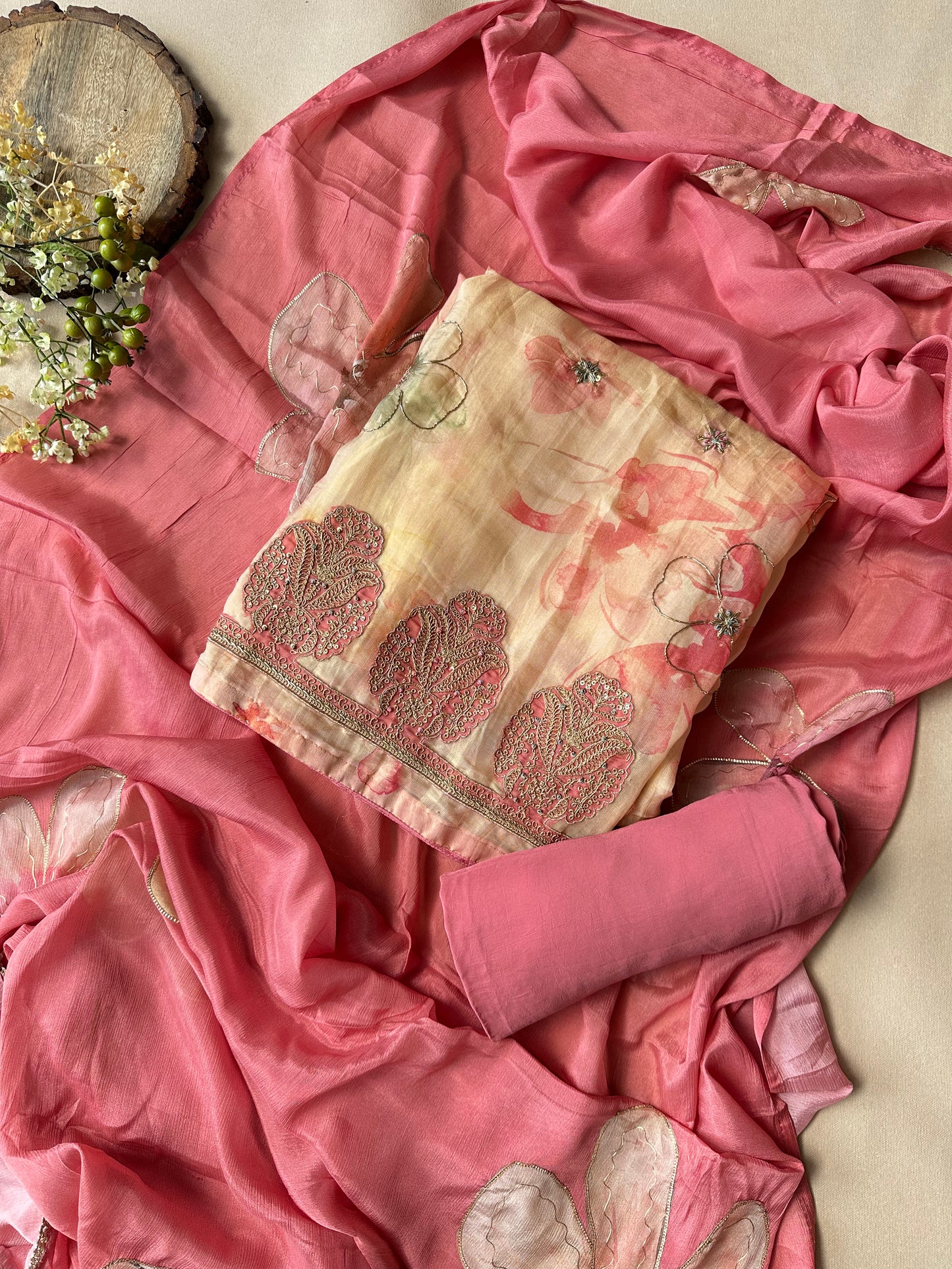Mellow Yellow Pure Russian Silk with Zari Embroidery