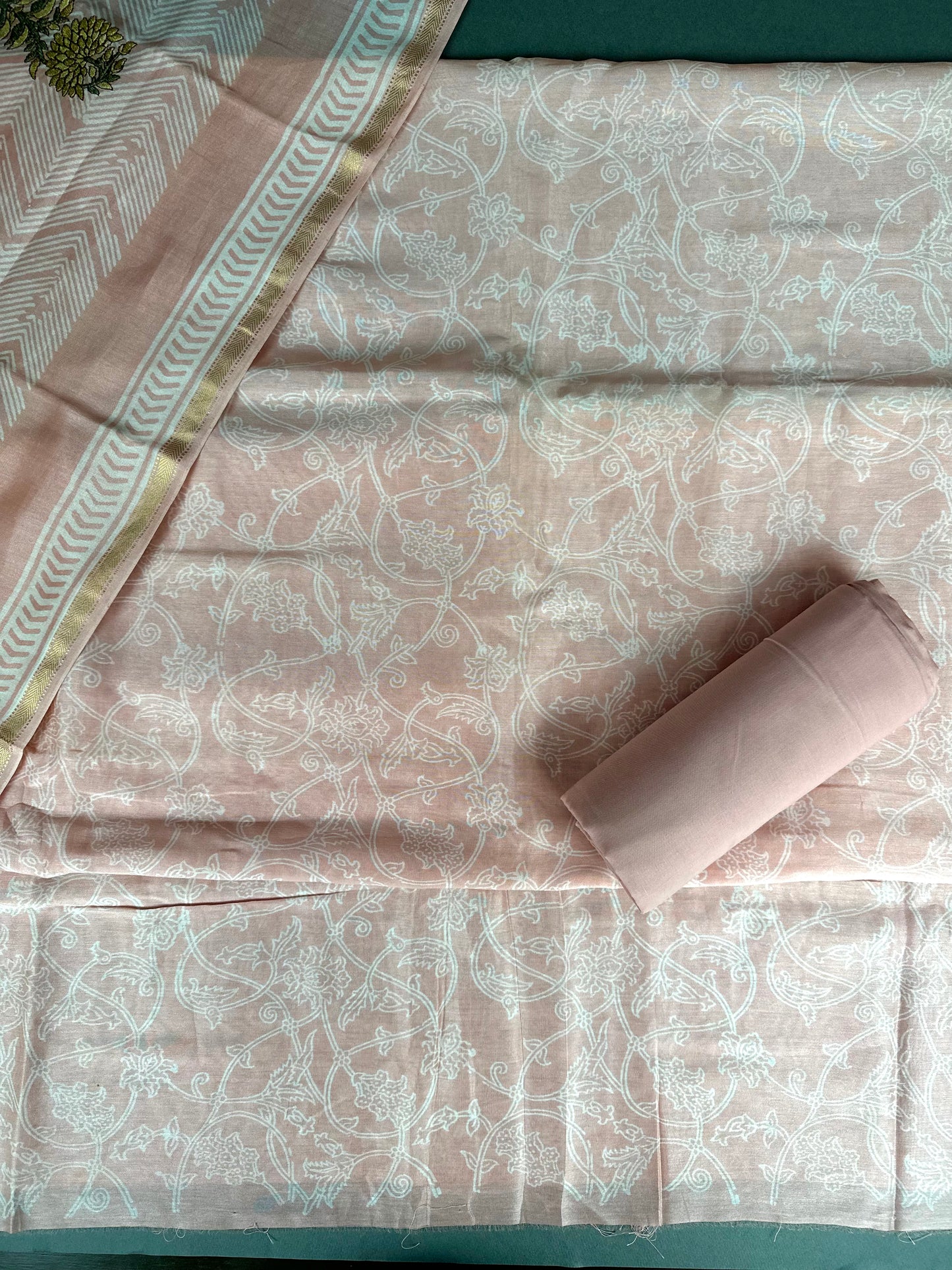 Baby Pink Maheshwari Cotton with Digital Print