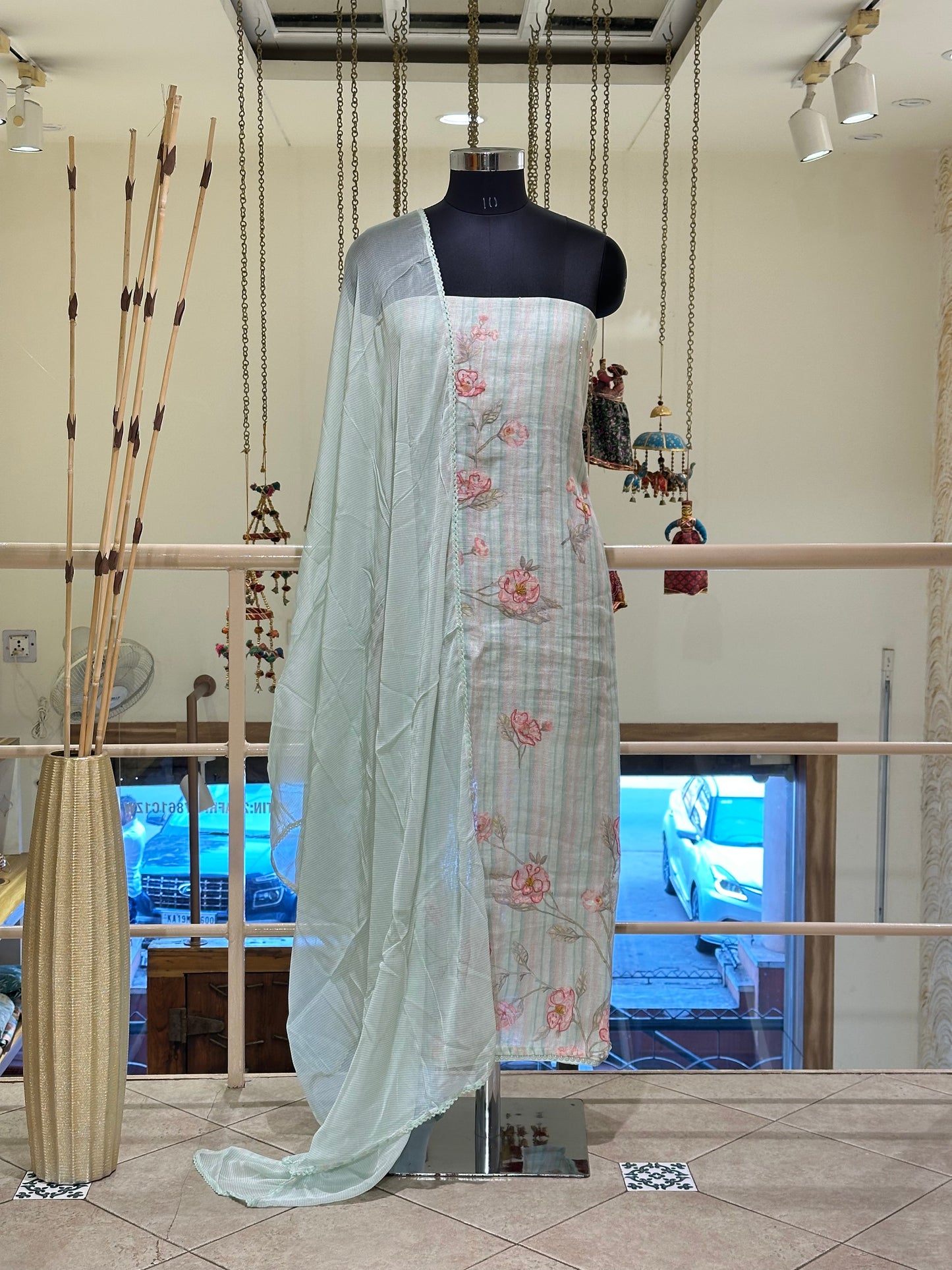 Linen Cotton with Floral Digital Print