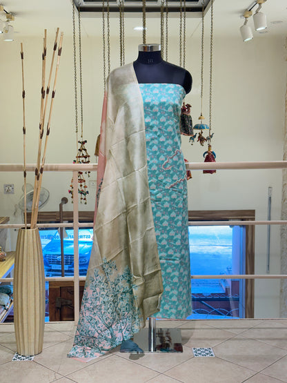 Sky Blue Modal Cotton with Digital Print