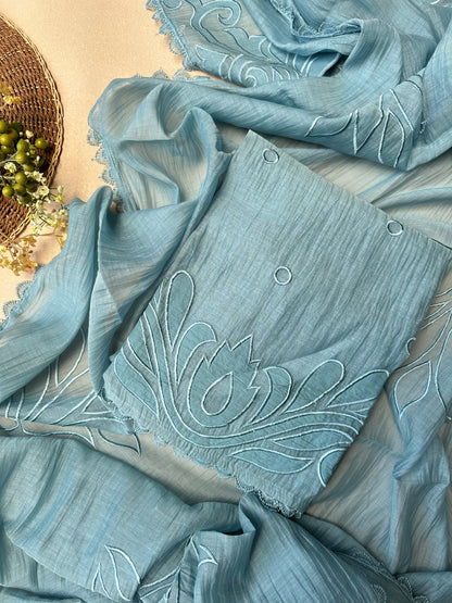 Baby Blue Pure Mul Cotton Salwar Suit
