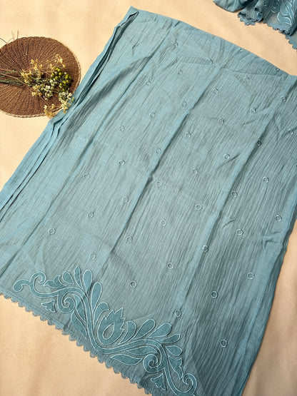 Baby Blue Pure Mul Cotton Salwar Suit