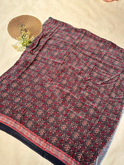 Black Pure Crepe Salwar Suit