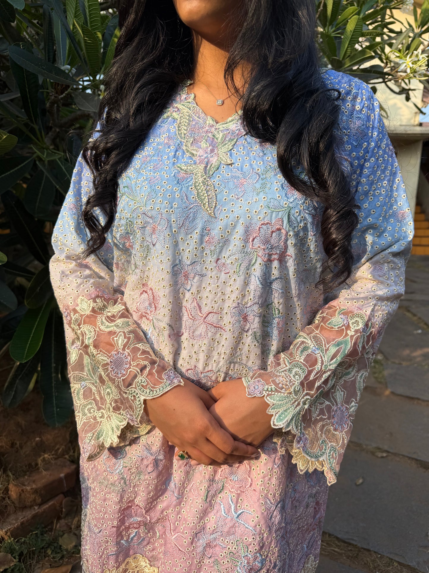 PINK COTTON STRAIGHT KURTA WITH PANT AND DUPATTA